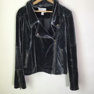 Marrakech Stretch Velvet Moto Jacket